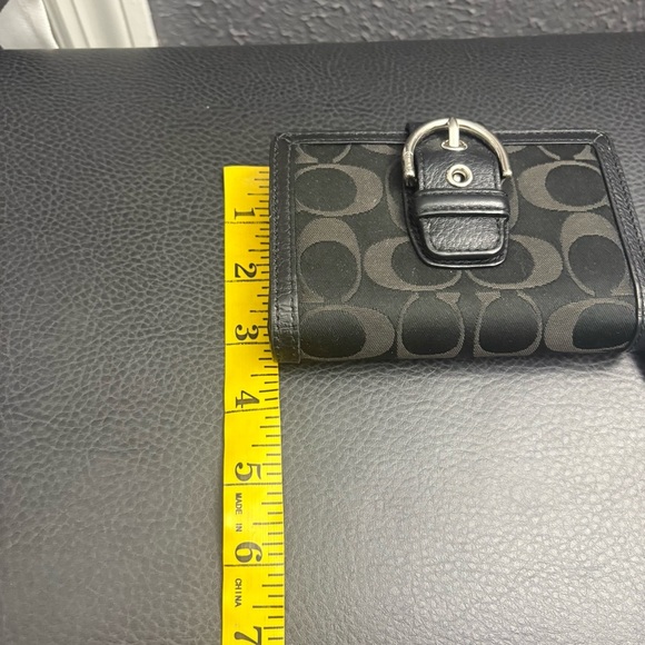 Coach Zipper buckle wallet black wallet small - Picture 11 of 12